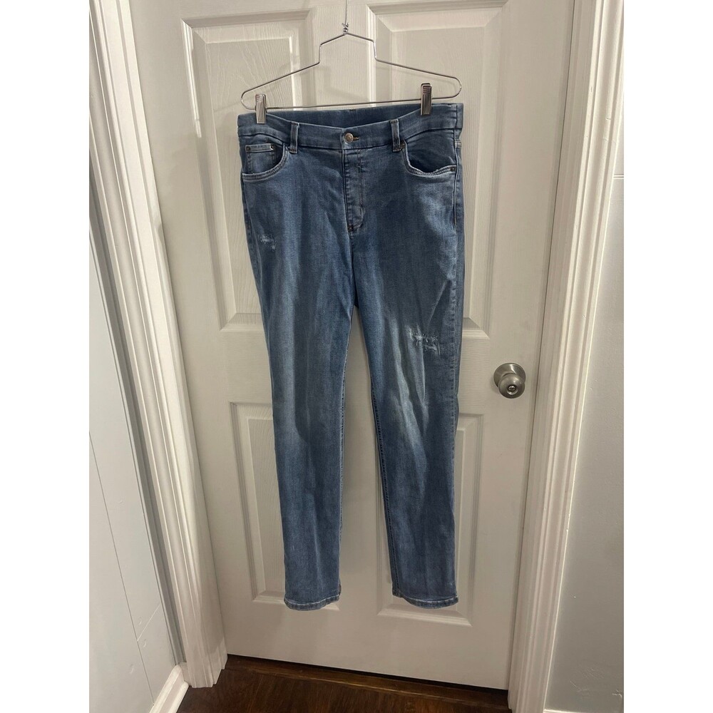 Denim & Co. Lightly Distressed Pull On Jeans Size 16T